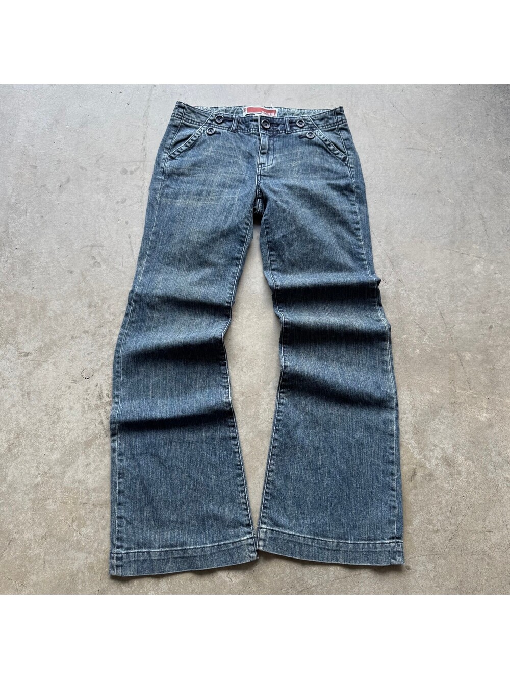 Vintage Y2K GAP Wide Leg Flare Bootcut Patchwork Denim Jeans Size 4